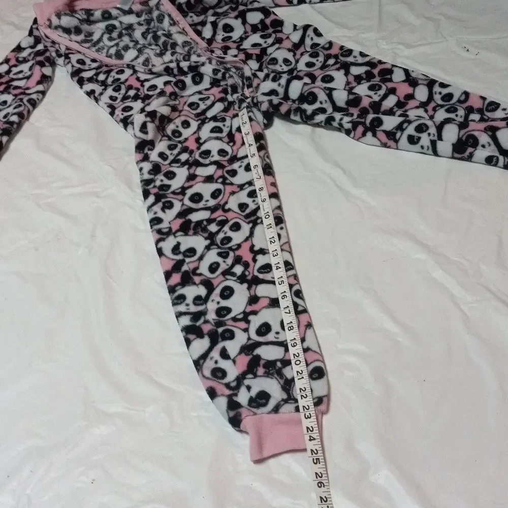 The Children's Place Pajamas Footed Fleece Size L10/12 Panda Bear Girl's